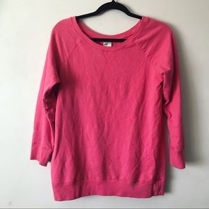 3/4 sleeve sweatshirt